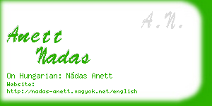 anett nadas business card